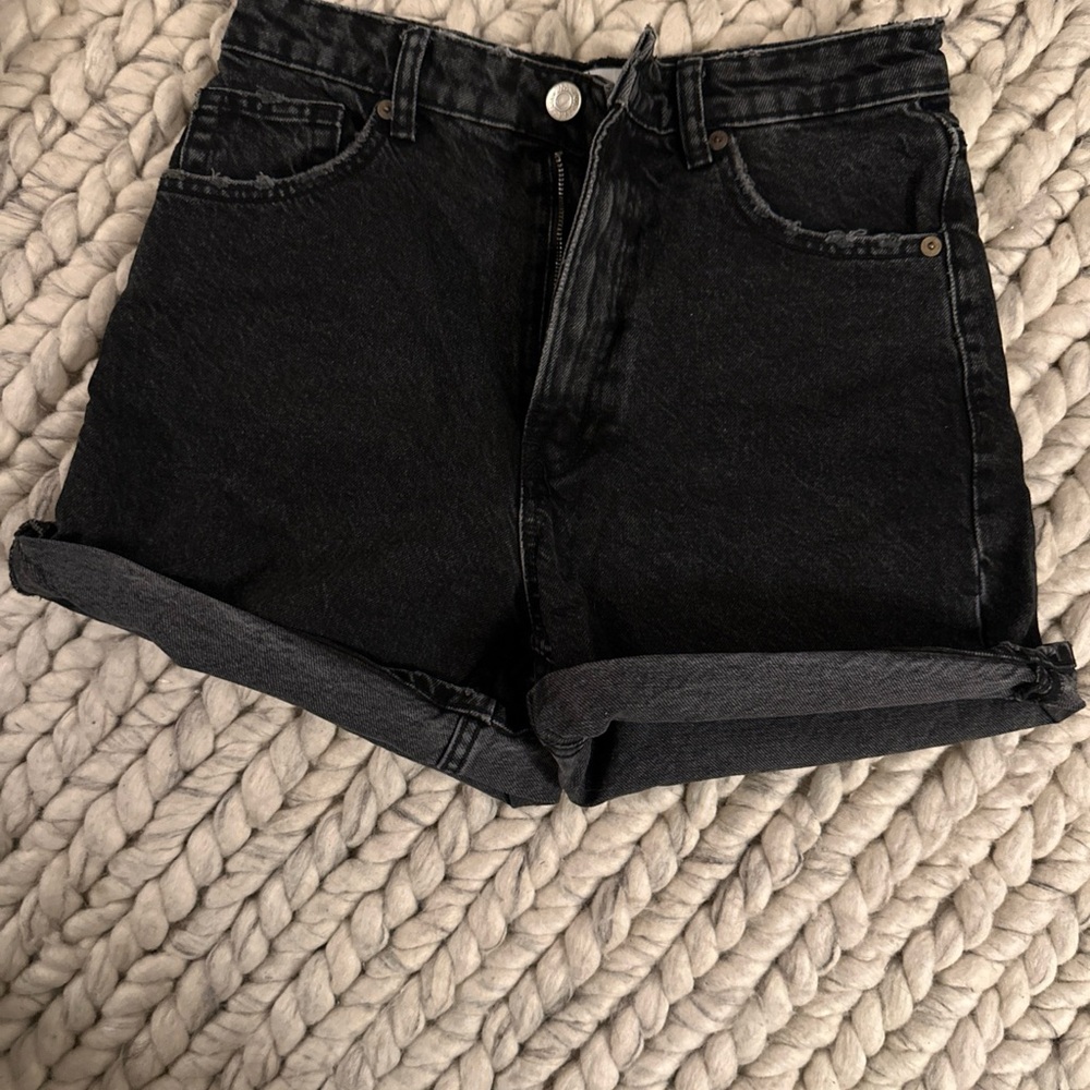 Zara Black Denim Jean Shorts